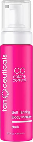 CC Mousse Autobronzeador Corporal – Tom Escuro – Ingredientes Saudáveis e Fragrância de Coco Fresco Proporcionam um Bronzeado Instantâneo e Duradouro – 200 ml - Tanceuticals