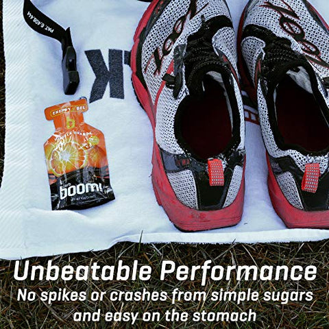 Boom Nutrition – Gel Energético Carb Boom – Gel Energético com Sabor de Frutas – Gel para Treino – Gel Energético para Ciclismo – Gel para Corrida – Gel Energético Natural – Framboesa (24 Unidades)
