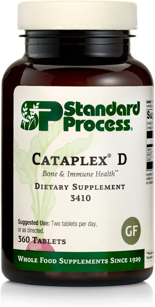 Standard Process Inc. - Cataplex D Standard Process – Suporte Imunológico, Saúde Digestiva, Fortalecimento Ósseo com Colecalciferol, Lactato de Cálcio e Ácido Ascórbico – Vegetariano – 60 cápsulas
