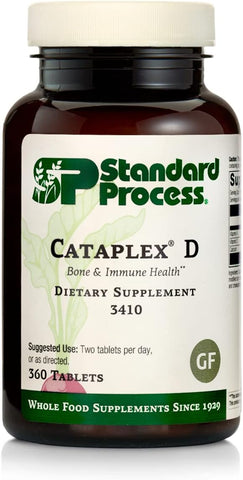 Standard Process Inc. - Cataplex D Standard Process – Suporte Imunológico, Saúde Digestiva, Fortalecimento Ósseo com Colecalciferol, Lactato de Cálcio e Ácido Ascórbico – Vegetariano – 60 cápsulas
