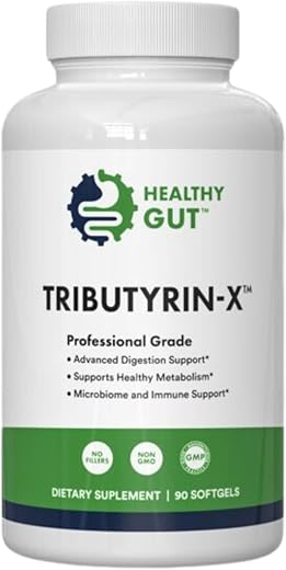 Healthy Gut,LLC - Tributirina-X para um Intestino Saudável | Suporte para Histamina e Intestino Permeável | 99% Puro s/ Odor | 90 Porções