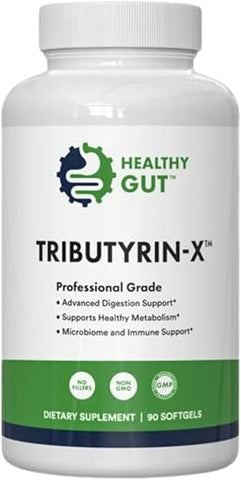 Healthy Gut,LLC - Tributirina-X para um Intestino Saudável | Suporte para Histamina e Intestino Permeável | 99% Puro s/ Odor | 90 Porções