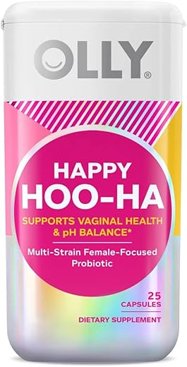 Happy Hoo-Ha Cápsulas, Probiótico para Mulheres, 25 cápsulas (Pacote de 1) – Saúde Feminina - OLLY