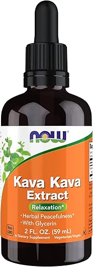 Suplementos, Extrato Líquido de Kava Kava com Glicerina, Inclui Conta-gotas, Relaxamento*, 60 ml - NOW Foods