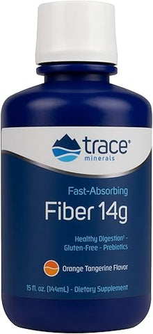 Fibra Líquida de Absorção Rápida 14g | Aditivo Natural para Digestão Saudável e Movimento Intestinal Normal | Sem Glúten | Laranja Tangerina | 14g, 450ml - Trace Minerals