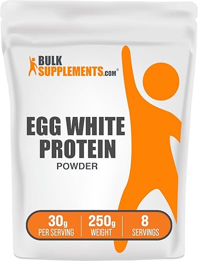 com – Pó de Proteína de Clara de Ovo – Albumina em Pó, Pó de Clara de Ovo – Sem Lactose – 100% Natural – Alta Qualidade - BulkSupplements