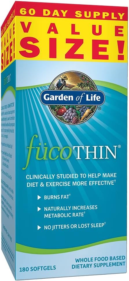 Fucoxantina – FucoThin Cápsulas para Emagrecimento, 180 Unidades - Garden of Life
