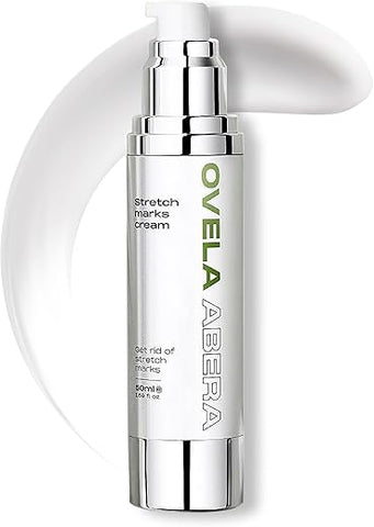 ABERA - Creme Abera Ovela para Estrias na Gravidez e Flutuações de Peso, Tratamento de Estrias na Gravidez, Remoção Profunda de Estrias, Todos os Tipos de Pele, 50 ml