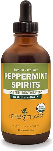 Extrato Líquido de Hortelã-Pimenta Orgânico Certificado para Suporte Digestivo – 4 fl oz (118 ml) - Herb Pharm