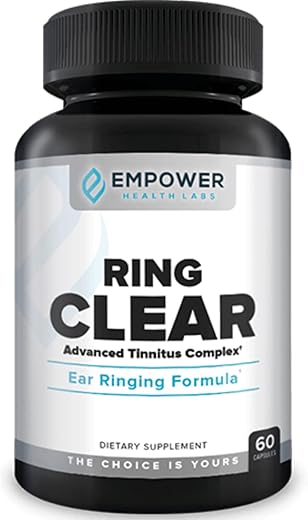 Empower Health Labs - Ring Clear Fórmula Natural para Alívio Duradouro do Zumbido no Ouvido – Suprimento de 30 Dias