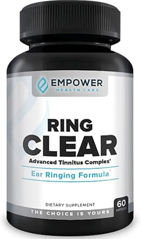 Empower Health Labs - Ring Clear Fórmula Natural para Alívio Duradouro do Zumbido no Ouvido – Suprimento de 30 Dias