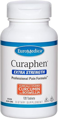 Curaphen Extra Strength – 120 Tabs – Curcumina Ultra Potente – 120 Comprimidos – Marca Euromedica - Euromedica