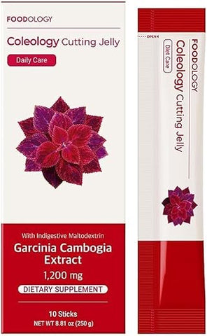 Coleology Gelatina Redutora (10 Dias) – Garcinia Cambogia (HCA) Sticks de Gelatina. Sabor Romã. Sementes de Chia, Colágeno - FOODOLOGY