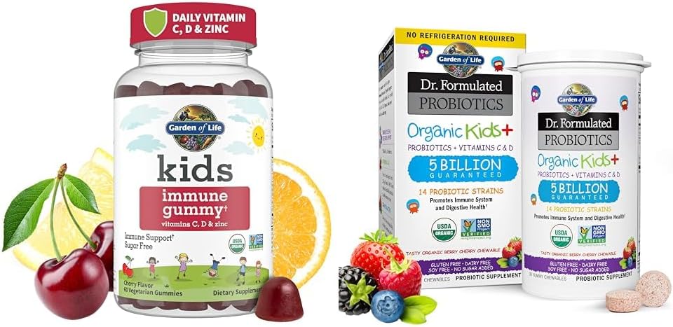 Kids Gummies Orgânicos Probióticos para Imunidade Infantil – 60 gomas - Garden of Life