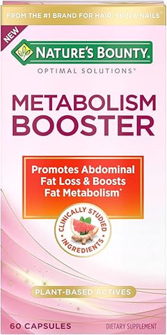Nature's Bounty - Suplemento Nature’s Bounty para Acelerar o Metabolismo, Potencializa a Queima de Gordura, Favorece a Perda de Gordura Abdominal, com Extratos Cítricos e Gengibre Negro, 60 Cápsulas