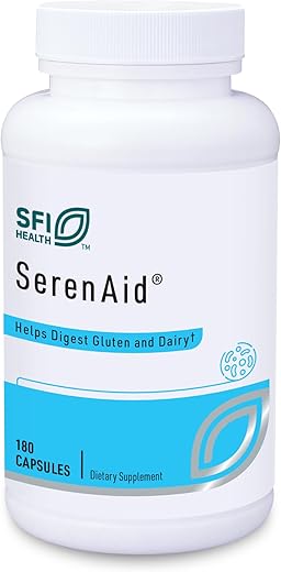 SerenAid – Suplemento Digestivo Vegetariano de Enzimas Multidigestivas com Atividade DPP-IV | Marca Klaire Labs - Klaire Labs