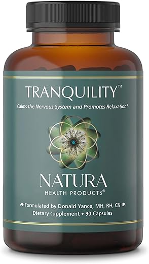 Suplemento Tranquilidade – Suporte para Relaxamento – Com L-Theanine, Melissa, Açafrão, Kava, Skullcap, Lavanda e Flor de Maracujá (90 Cápsulas) - Natura Health Products