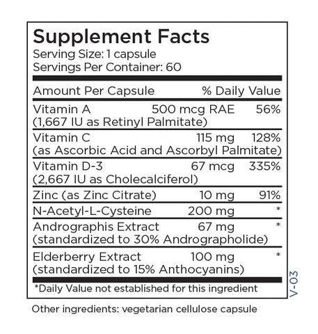 Acute Immune Boost – Suplemento de Suporte Imunológico com Vitaminas D, C, Zinco – Mistura Herbal de Sabugueiro com NAC para Auxiliar a Saúde Respiratória Superior (60 cápsulas) - Metabolic Maintenance