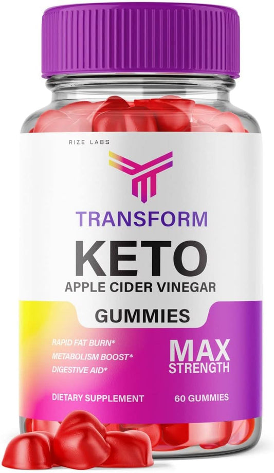 rize labs - Transform Gummies de Vinagre de Maçã Avançado com Keto (60 Gummies) – Transform Keto ACV Gummies