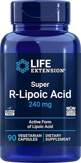 Super R Ácido Lipoico 240mg, 90 Cápsulas, Vegetariano – Compre Agora! - Life Extension