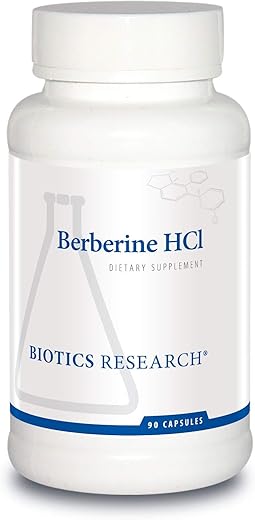 Berberine HCl – Suplemento Botânico, Apoia Colesterol Saudável 90 Cápsulas - Biotics Research