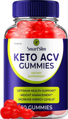 Indelo - Smart Slim Keto ACV Gummies Advanced – Avaliações Smart Slim ACV Gummies, Gummies Smart Slim Keto para Gerenciamento de Peso Fórmula SmartSlim B12 1000mg (1 Pacote – 60 Gummies)