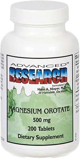 NCI Advanced Research - Dr. Hans Nieper – Comprimidos de Magnésio Orotate, 500 mg, 200 Unidades