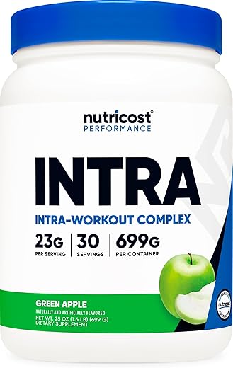 Pó Intra Treino, 30 Porções (Maçã Verde) – Não-OGM, Sem Glúten – Nutricost - Nutricost