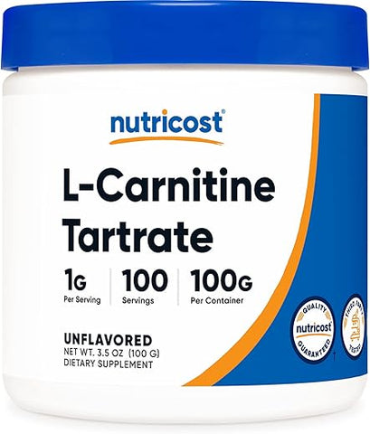 L-Carnitina em Pó (100g) – 1g por Porção; 100 Porções - Nutricost