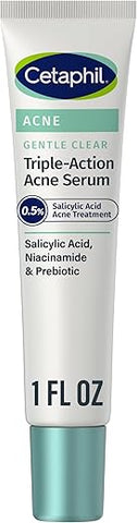Gentle Clear Tratamento Triplo para Acne com Ácido Salicílico, Trata e Previne Acne, Ideal para Marcas Pós-Acne, para Todos os Tipos de Pele, 30ml (Embalagem Pode Variar) - Cetaphil