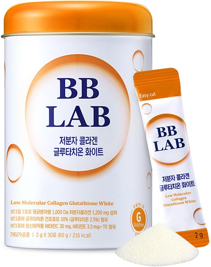 Colágeno Glutationa Branco, Colágeno Coreano de Baixo Peso Molecular – 30g - BB LAB