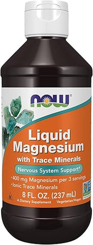 NOW Foods - NOW Supplements, Magnésio Líquido com Traços Minerais, Suporte ao Sistema Nervoso*, 240 ml