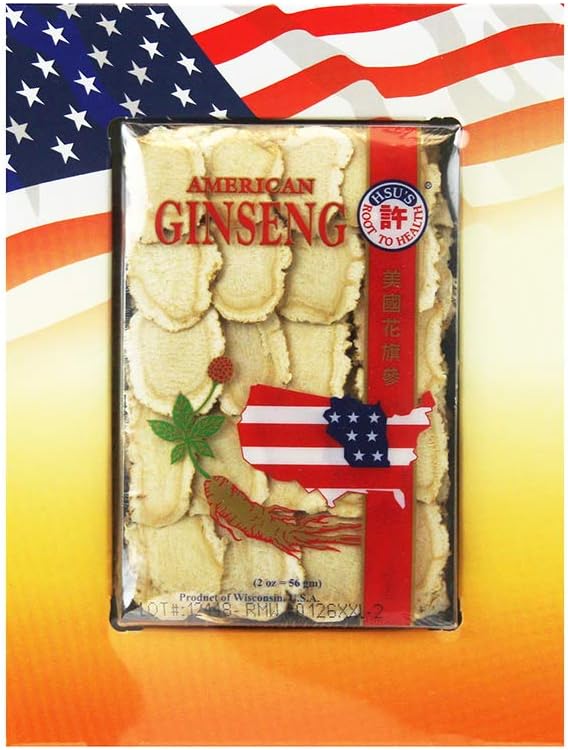 Hsu's - Hsu’s Ginseng – Fatias Jumbo de Ginseng Americano Cultivado 2 oz | 2 oz Box, 西洋参, 花旗參