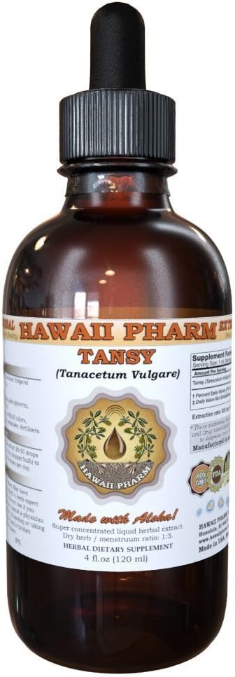 Hawaii Pharm - HawaiiPharm Extrato Líquido de Tanásia, Tansy Orgânico (Tanacetum Vulgare) Tintura Herbal 60ml
