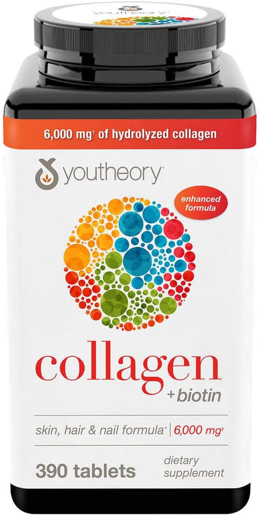 Youtheory - youtheory Colágeno Fórmula Avançada 1, 2 e 3 (390 Comprimidos) – Marca youtheory