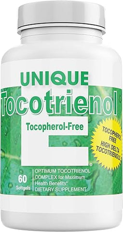 UNIQUE E - A.C. Grace Company – Softgels Unique E Tocotrienols, 60 Unidades – Livre de Tocoferol – 60 g