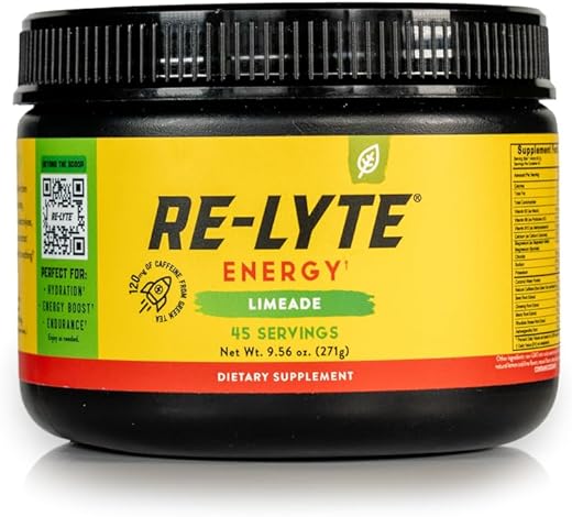 Re-Lyte Mix Energético de Eletrólitos, Limão Lima, 250g - REDMOND