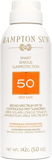 Protetor Solar Hampton Sun Spf 50 em Spray Contínuo, 150 ml