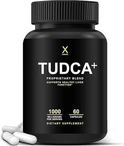TUDCA 1000mg – Ácido Tauroursodeoxicólico – Suporte para Saúde Hepática – Desintoxicação e Limpeza – Vegano, Não-OGM – Cápsulas Fáceis de Engolir – Tudca Bile - HUMANX