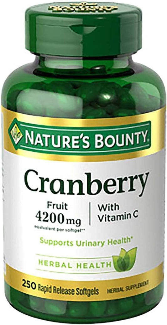 Nature's Bounty - Nature’s Bounty Cranberry com Vitamina C 4200 mg, 250 Softgels (Pacote com 3) – Compre Agora!