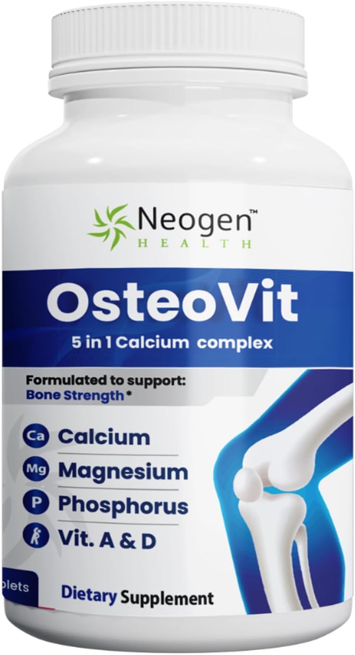 Neogen Health - OsteoVit 5-em-1 Cálcio 120 tabs: Cálcio, Magnésio, Fósforo, VIT. A