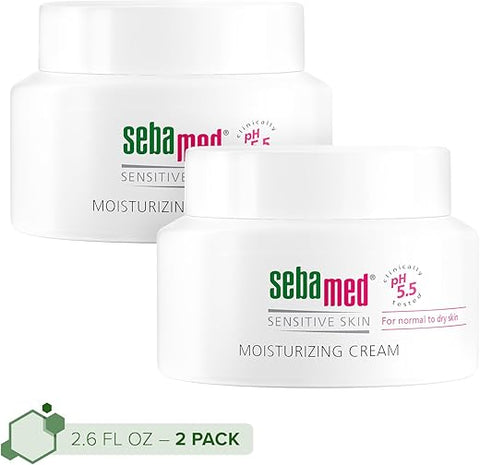 SEBAMED - Creme Facial Hidratante Sebamed Recomendado por Dermatologistas para Pele Sensível com Vitamina E 75ml (2 Unidades)