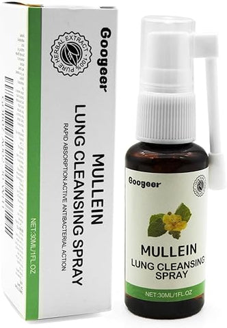 Setymoy - Spray de Limpeza Pulmonar de Mullein Extrato de Folha de Mullein Spray de Limpeza Pulmonar Herbal Extrato Puro Herbal (1 unidade)