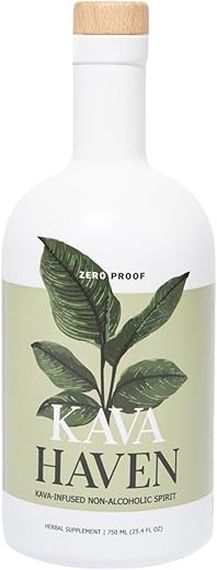 Espírito Não Alcoólico Relaxante, Garrafa de 750mL | Alternativa Relaxante ao Álcool - Kava Haven