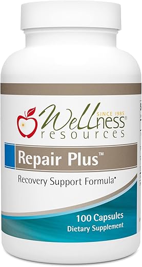 Wellness Resources - Repair Plus com TurmiPure Gold Cúrcuma (Curcumina) com Quercetina e Enzimas Proteolíticas Bromelina e Papaína para Reparo, Recuperação, Saúde Tecidual e Inflamação (100g)