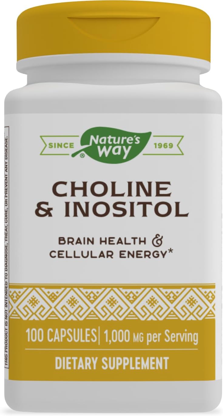 Nature's Way - Nature’s Way Choline – Potencialize sua saúde cerebral com este suplemento essencial – 60 cápsulas de 500mg