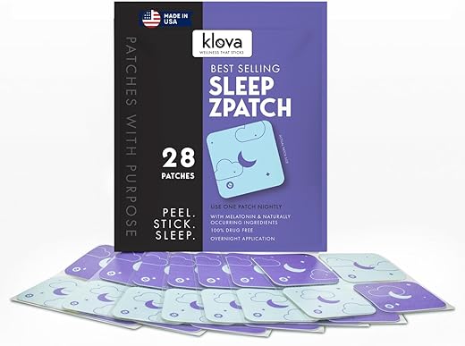 Patches com Ashwagandha, L-Theanine, Hops, Melatonina, Valeriana, GABA e Outros Ingredientes Naturais: para Dormir Mais Rápido e por Mais Tempo - Klova