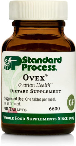 Standard Process Inc. - Standard Process Ovex – Suplemento de Saúde para Mulheres à Base de Alimentos Integrais com Lactato de Cálcio, Citrato de Magnésio e Vitamina C – Livre de Glúten – 90 Comprimidos