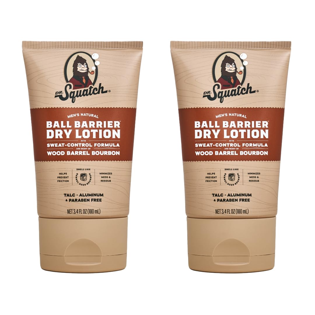 Loção Seca para o Corpo, Sem Bagunça, para Homens, Feita com Ingredientes Naturais – 2-Pack Wood Barrel Bourbon – 200g - Dr. Squatch