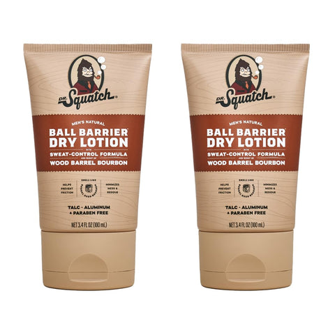 Loção Seca para o Corpo, Sem Bagunça, para Homens, Feita com Ingredientes Naturais – 2-Pack Wood Barrel Bourbon – 200g - Dr. Squatch